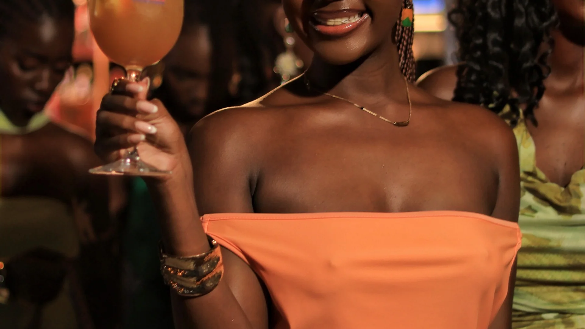 Girl enjoying cocktail 